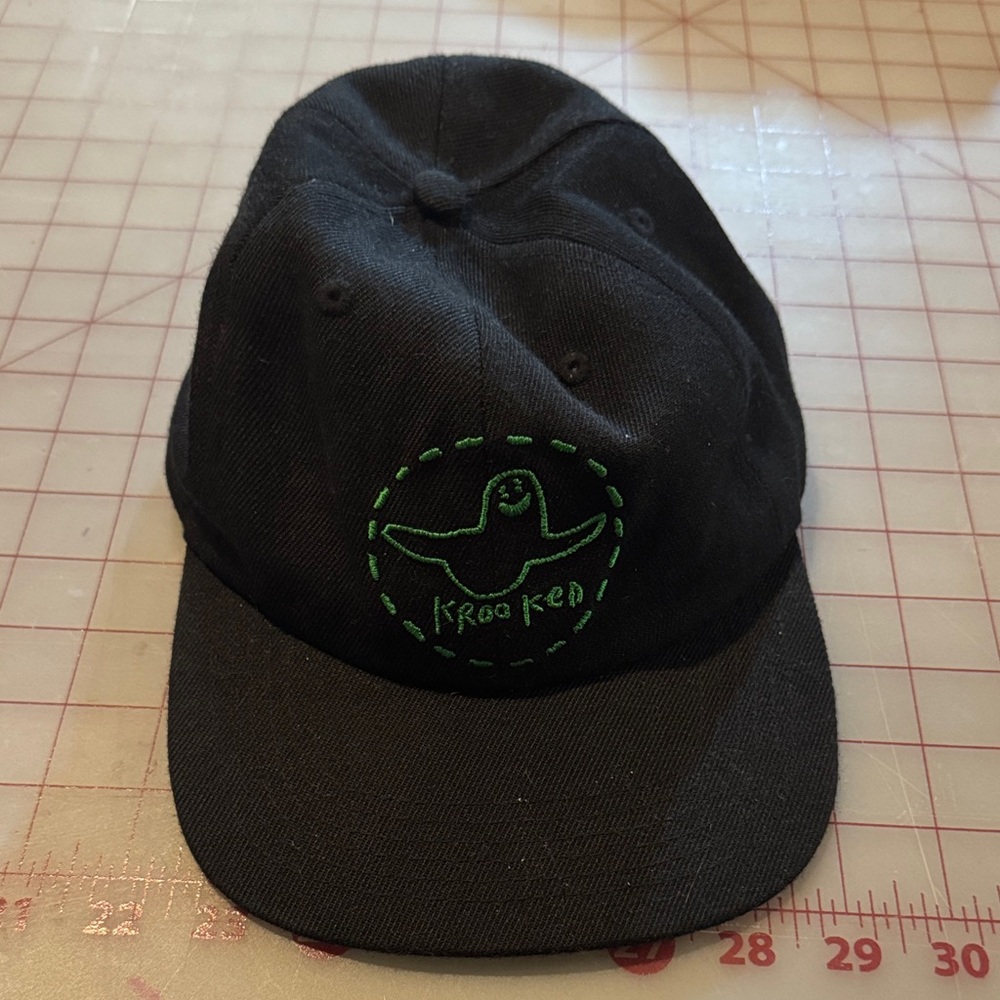 Krooked skateboards Black Cap with Green Logo